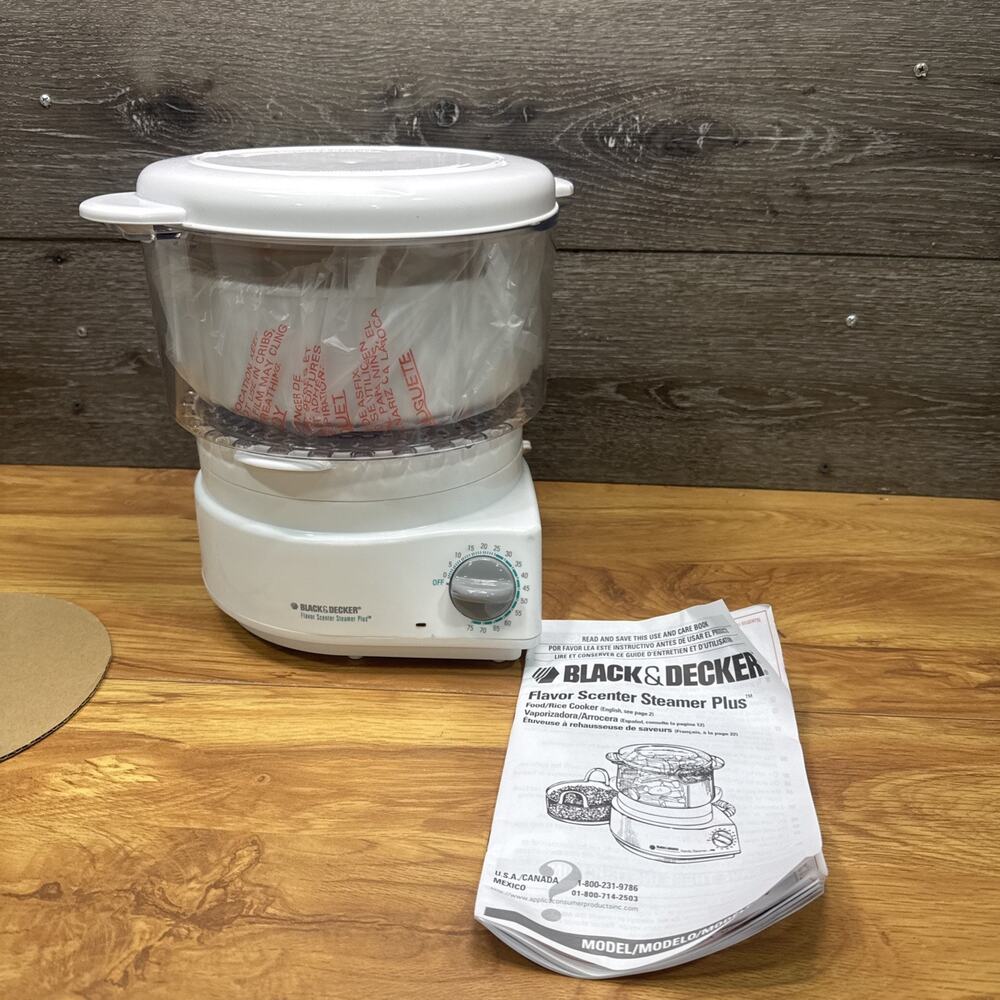 BLACK & DECKER HS900 Flavor Scenter Steamer Plus Electric Food Steamer 3.8L~New